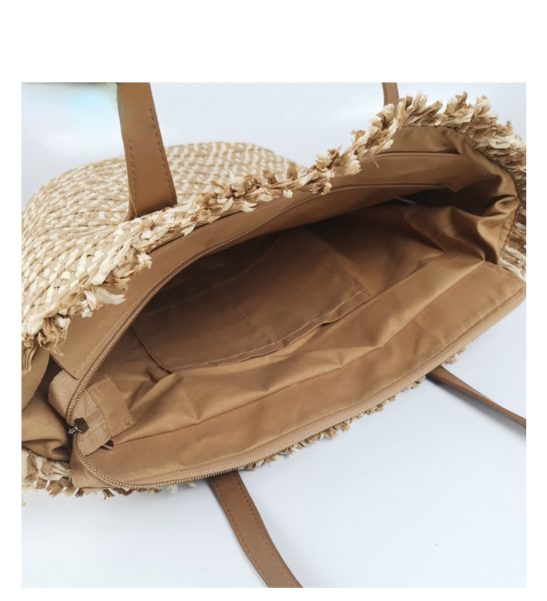 Bolsa de Palha Luxuosa Trançada de Papel Roupas Quadrada para Senhoras, Portátil, Grande Capacidade, Bolsa de Ráfia, Novo Estilo da Moda, Bolsa Tote para Mulheres, Bolsas Femininas