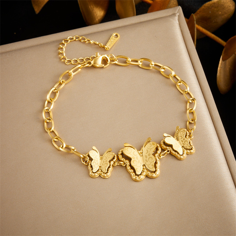 16+ Anos Fabricante Personalizado 18K Pulseira de Aço Inoxidável Banho de Ouro