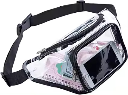 Bolsa de Cintura Transparente à Prova d'Água Personalizada para Mulheres e Homens ao Ar Livre em PVC