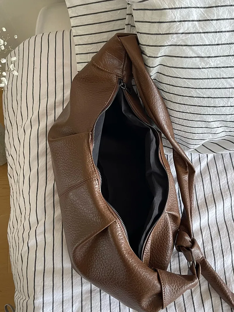 Estilo Simples Bolsa Grande Capacidade Escola Meninas Adolescentes Moda Bolsa Tote Hobo Ombro Transversal