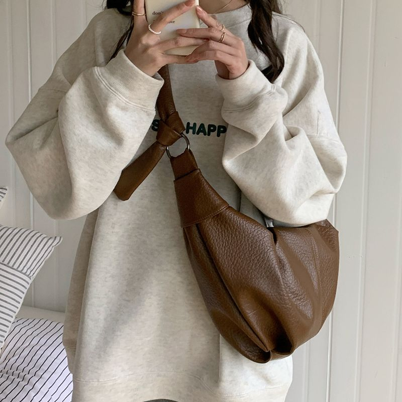 Estilo Simples Bolsa Grande Capacidade Escola Meninas Adolescentes Moda Bolsa Tote Hobo Ombro Transversal