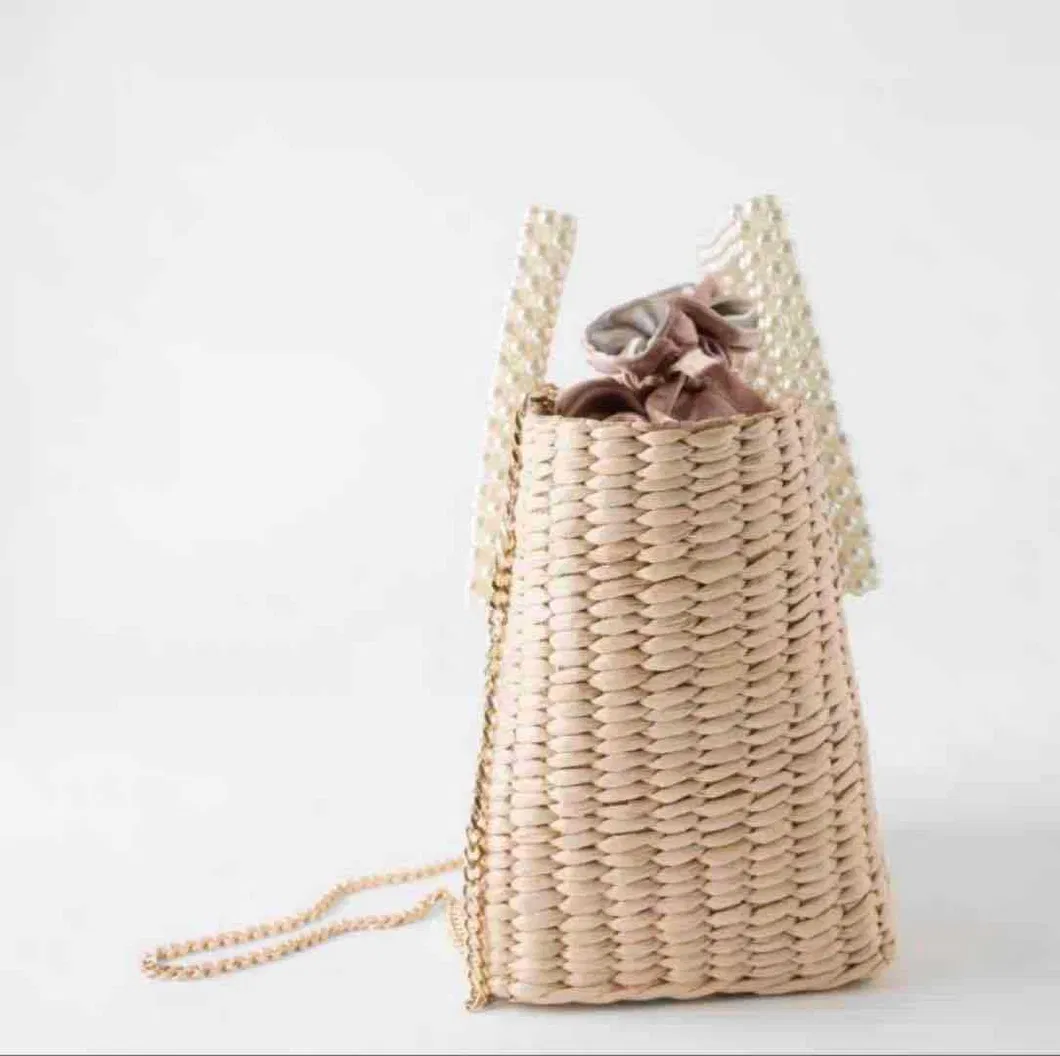 Bolsa de Praia de Palha Perolada Artesanal 5