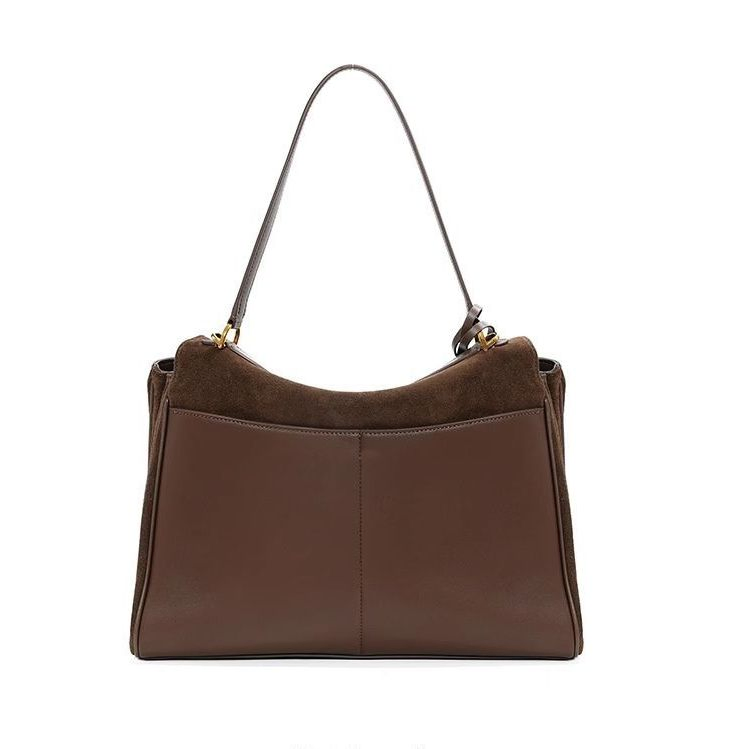 Bolsa Tote de Camurça Feminina, Bolsa Hobo para Senhora, Bolsa de Ombro