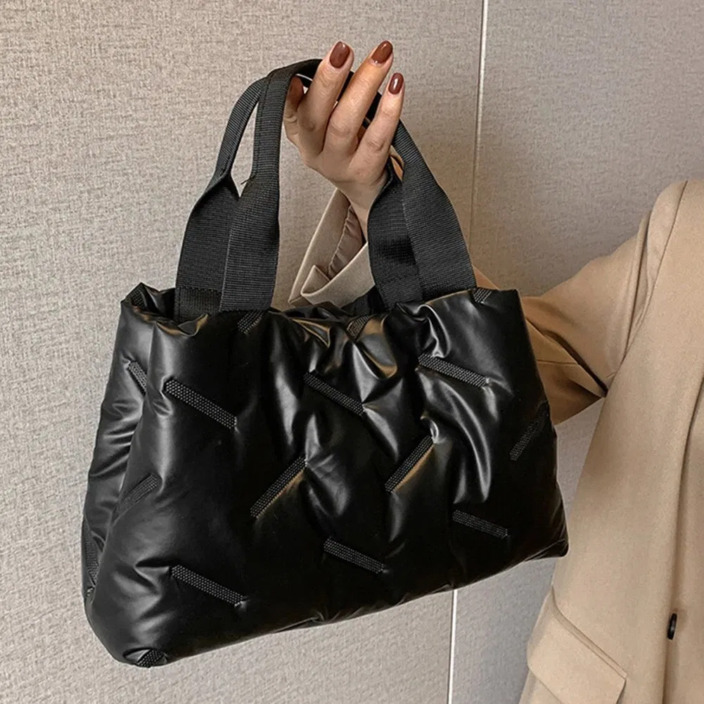 Bolsa Hobo Feminina Matelassê Bolsa de Ombro Grande Capacidade Almofada Matelassê Tote