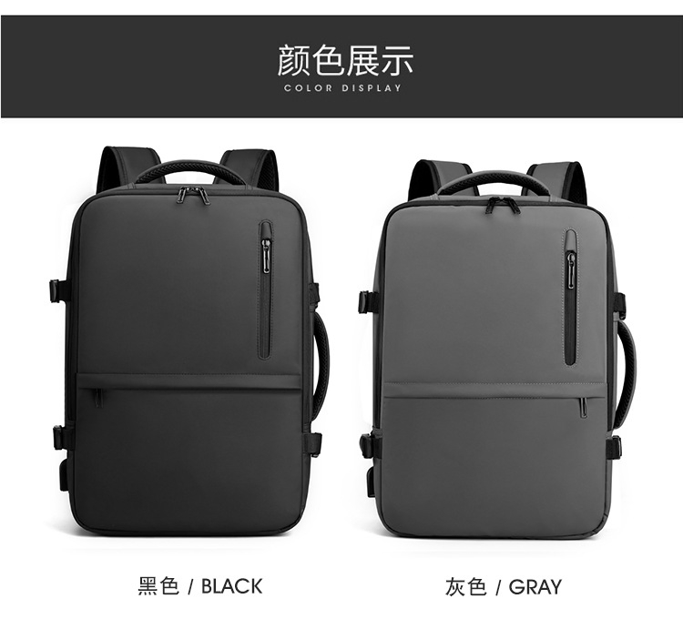 2025 Nova Mochila de Laptop com Porta USB para Carregamento, Ideal para Viagens de Negócios, Estojo Duro, Mala de Computador, Bolsa Tote, Design de Espaço Expandido com Zíper, Bagagem