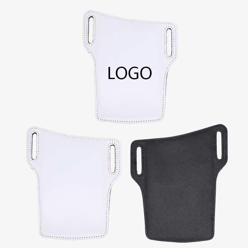 Funda de teléfono de PU de sublimación en blanco con lazos para cinturón, bolsa portátil para la cintura