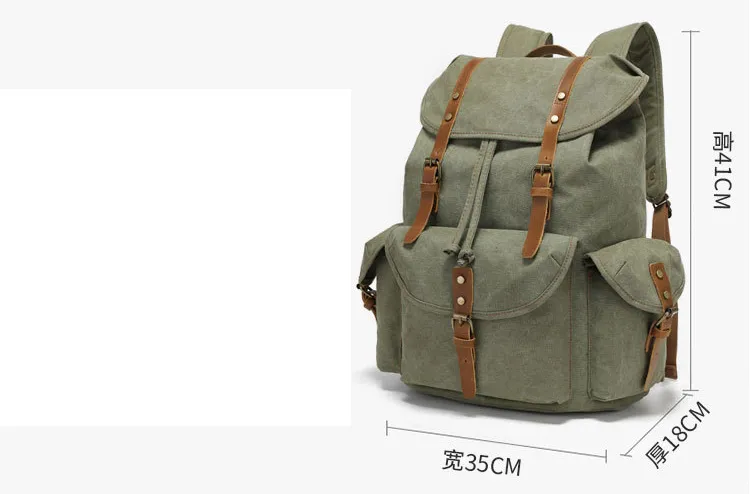 Mochila de computadora portátil de lona encerada impermeable para deportes, casual y de viaje (CY3359)