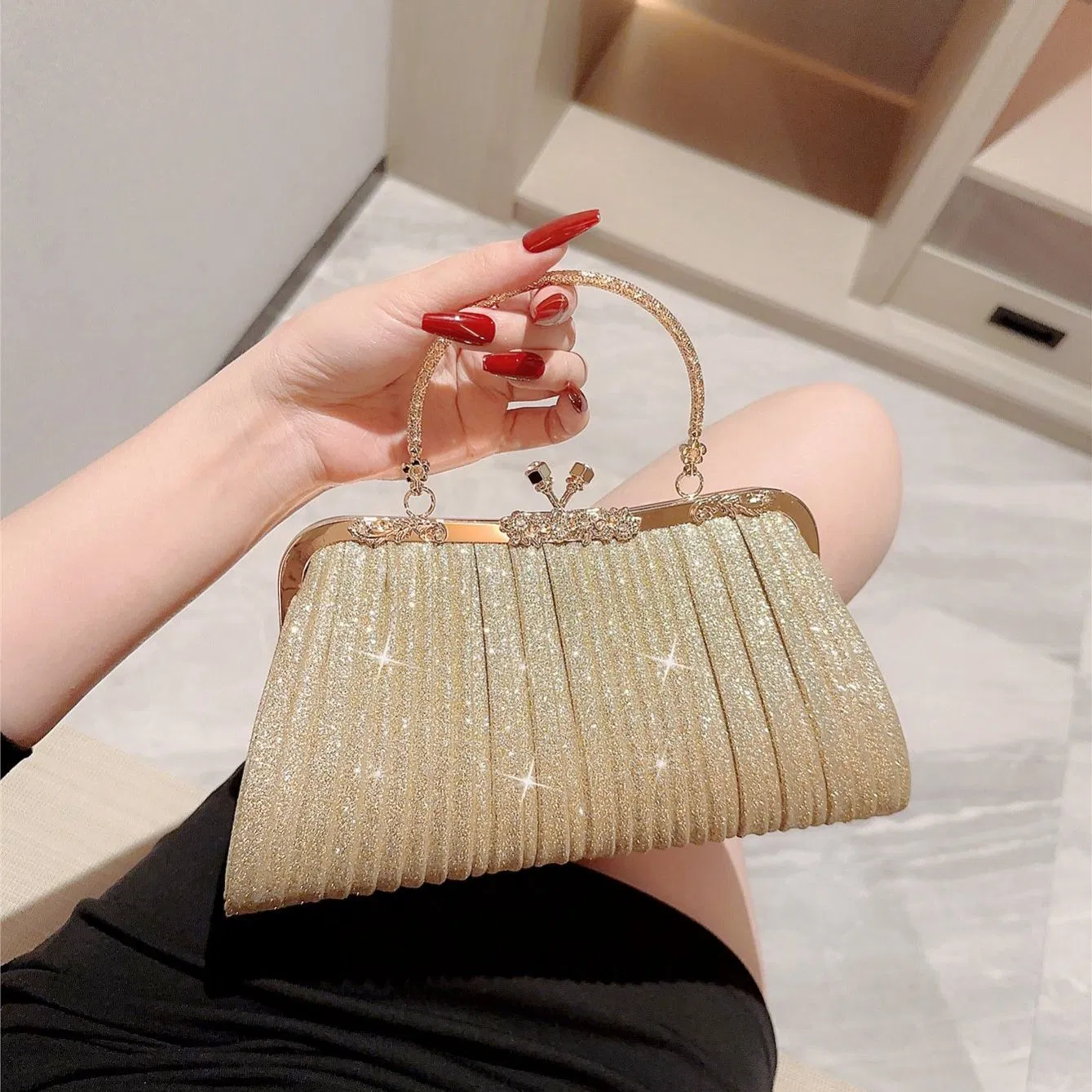 Bolso de mano de cadena para cena de mujeres, bolso de boda, bolso de noche para fiestas, bolso para damas
