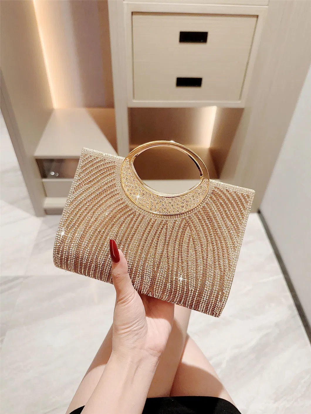 Bolso de Noche de Lujo para Dama con Rhinestones