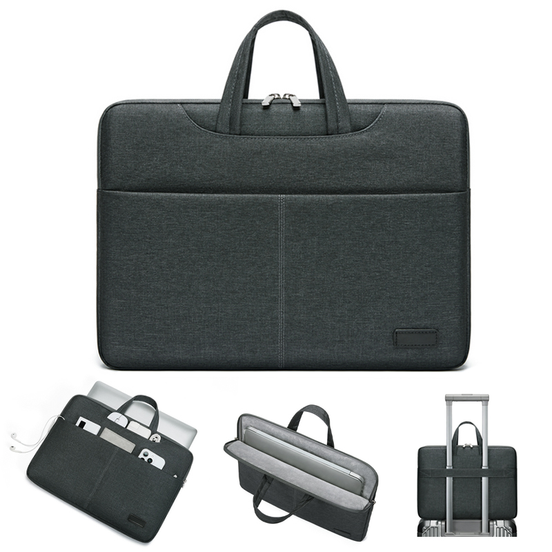 Bolso de mano suave para llevar computadora portátil, cuaderno, ideal para exteriores, minimalista, bolsa de negocios