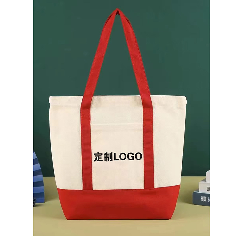 Venta caliente de bolsa de lona de algodón personalizada de gran capacidad, bolsa tote de gran tamaño