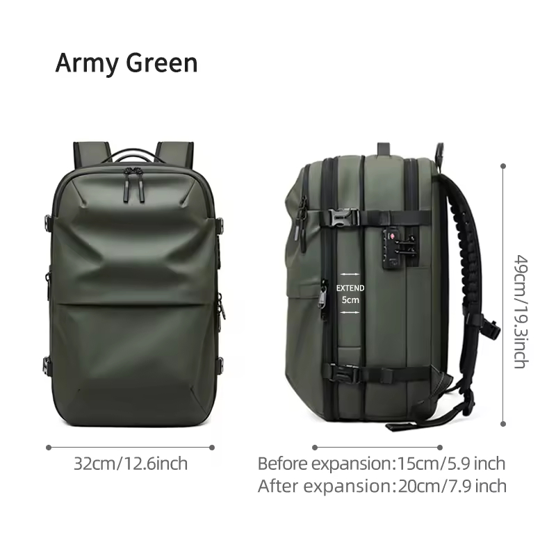 Mochila de compresión para portátil, bolsa de viaje al vacío con balanza de mano para maletas