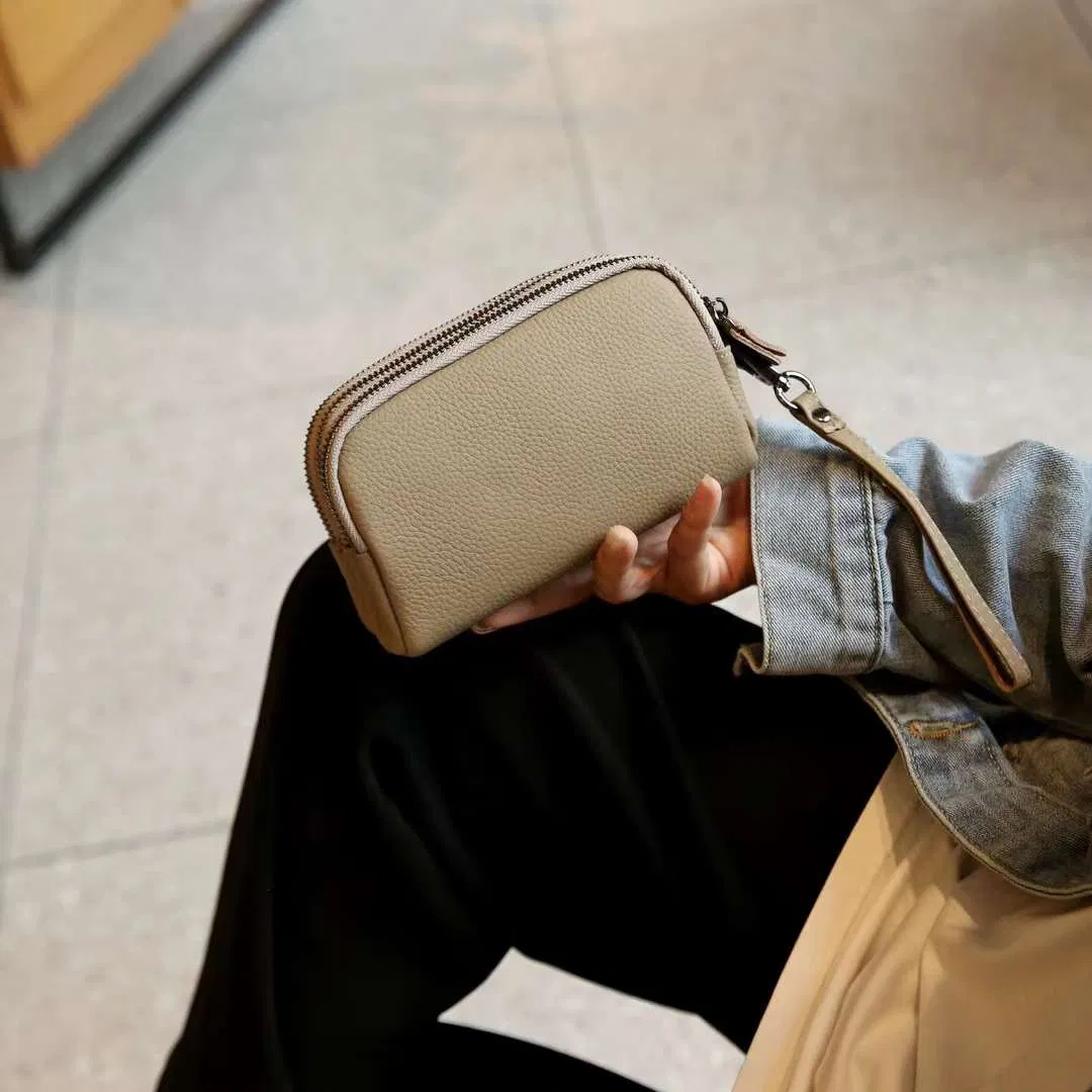 Cartera / bolso de mujer de alta calidad de piel sintética de grano pebble de moda para dama