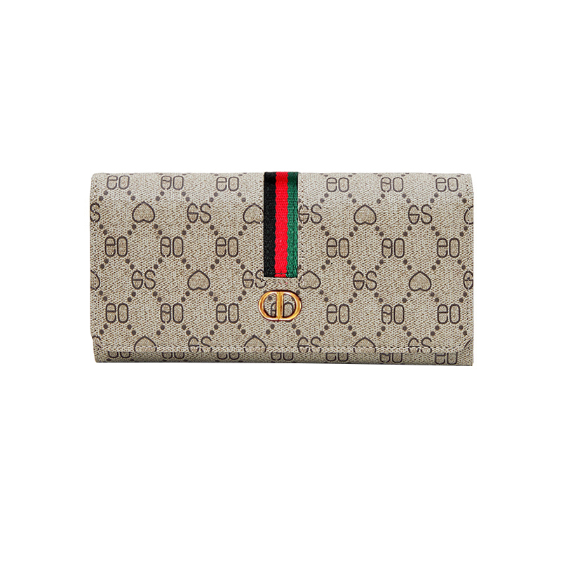 Cartera de mujer económica de cuero sintético con clip para dinero y tarjetero