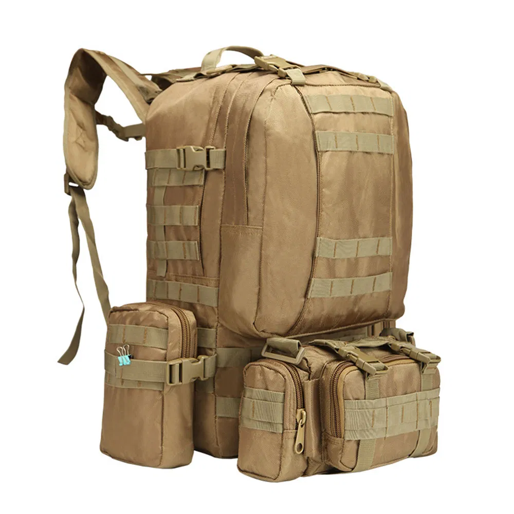 Bolsa Táctica Exterior para Escalada Doble Hombro Multi Funcional Mochila de Senderismo Camping Combinación 45L