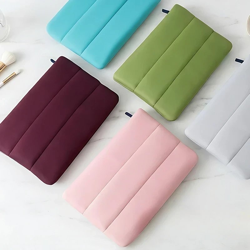 Nueva bolsa de cosméticos de neopreno de gran capacidad, portátil, bolsa de aseo absorbente de impactos para viajes