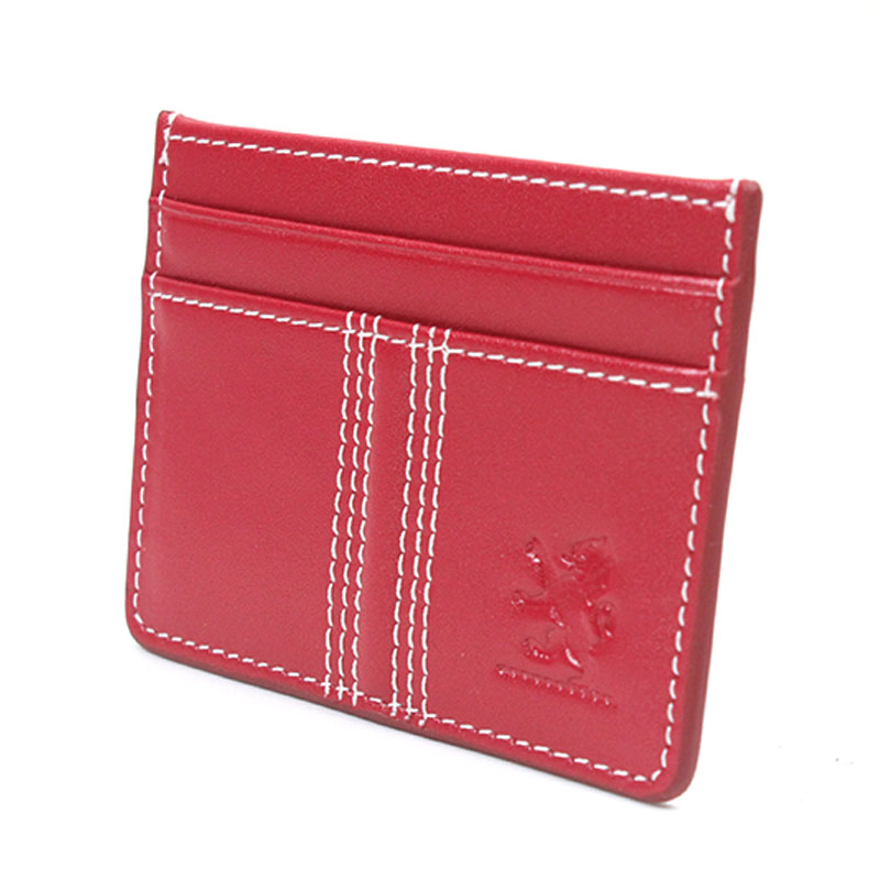 Negocio mayorista de lujo, cartera de cuero vintage de alta calidad, monedero, soporte de tarjetas de cuero con bloqueo RFID, lujo