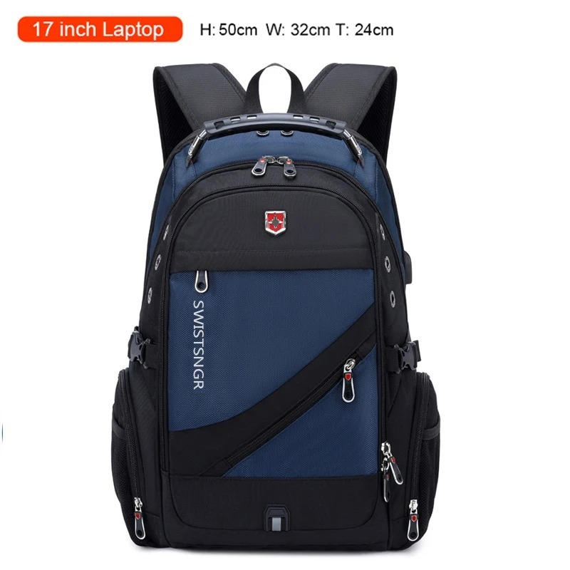 2024 Mochila impermeable de 17/20 pulgadas para portátiles Mochila de viaje para aviones para hombre Mochila Oxford para mujer Bolsa de escuela masculina Mochila moderna
