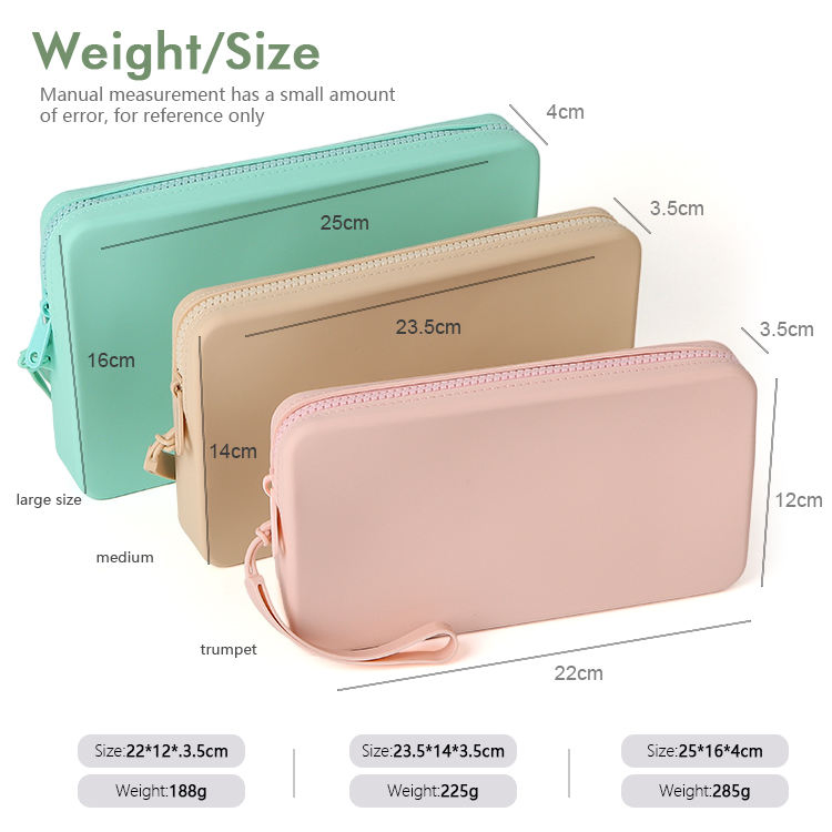 Bolsa de Maquillaje Personalizada Portátil de Silicona Impermeable Neceser de Viaje Bolsa de Maquillaje Multifuncional para Brochas Bolsa Cosmética para Mujeres
