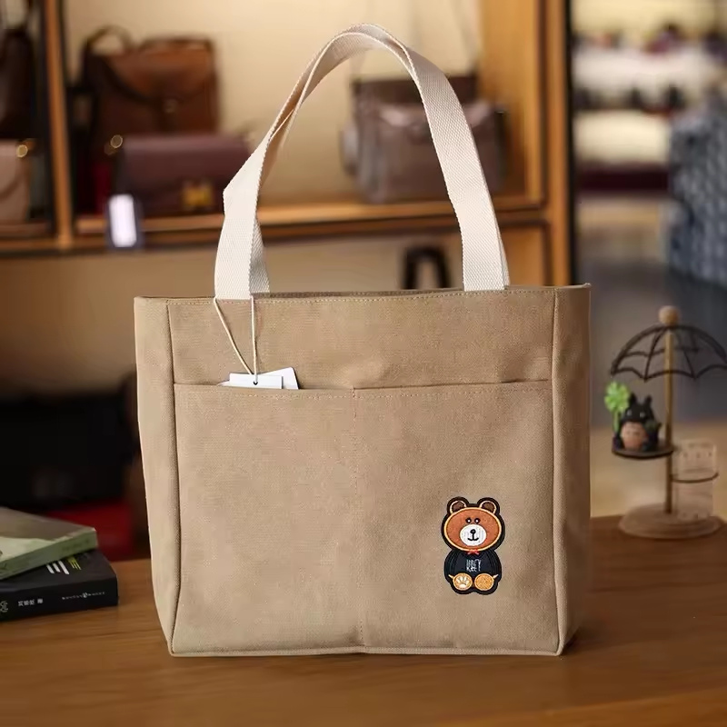 Bolsas de tela de algodón orgánico personalizadas reutilizables con impresión colorida, bolsa de viaje