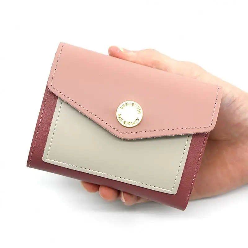 2023 Nueva Moda Linda Cartera de Monedas de Cuero PU para Mujeres, Soporte de Tarjetas para Estudiantes, Monedero para Damas