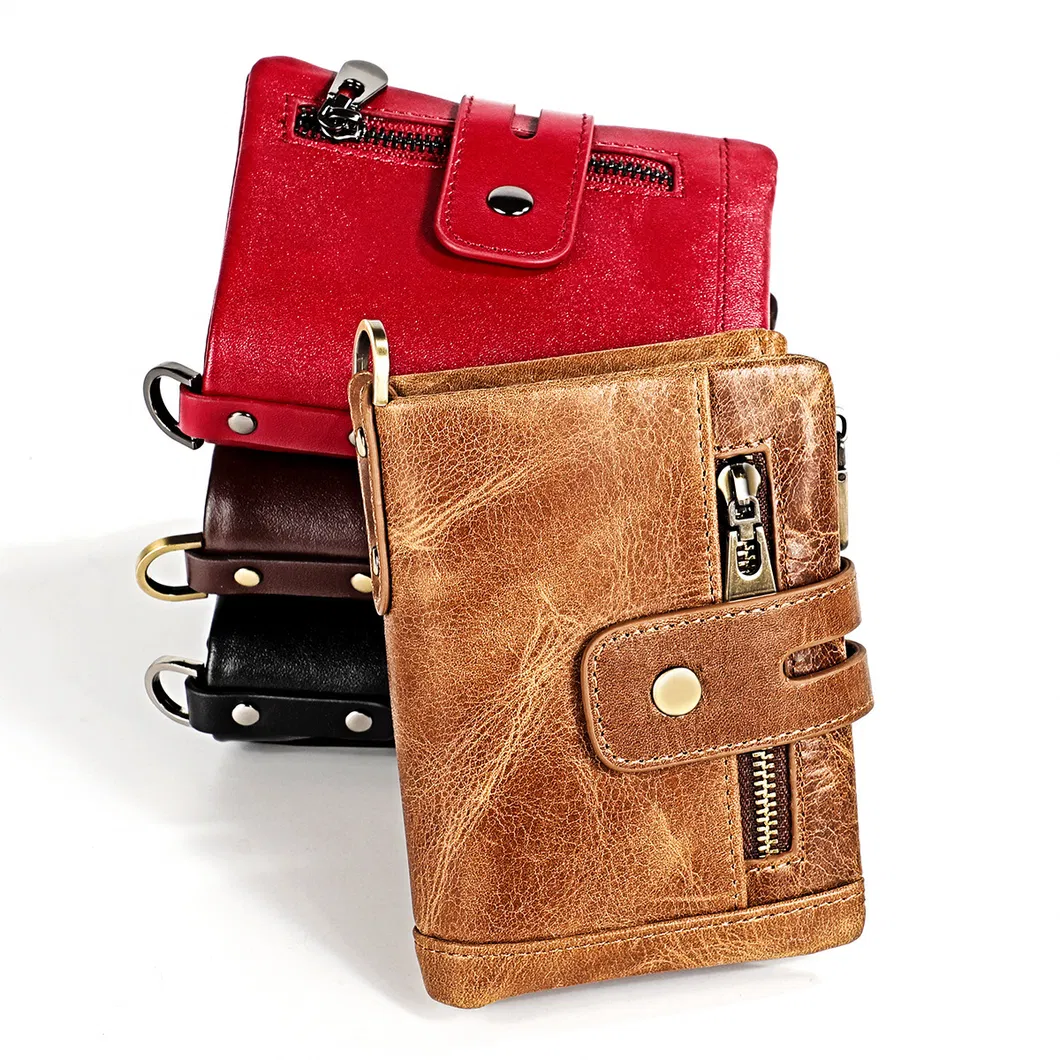 Cartera de cuero genuino
