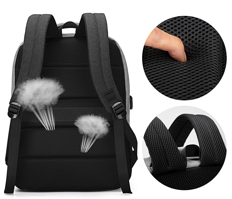 2020 Mochila de Negocios USB para Computadora Impermeable Mochila de Viaje para Laptop de 14, 15.6 y 17.3 Pulgadas