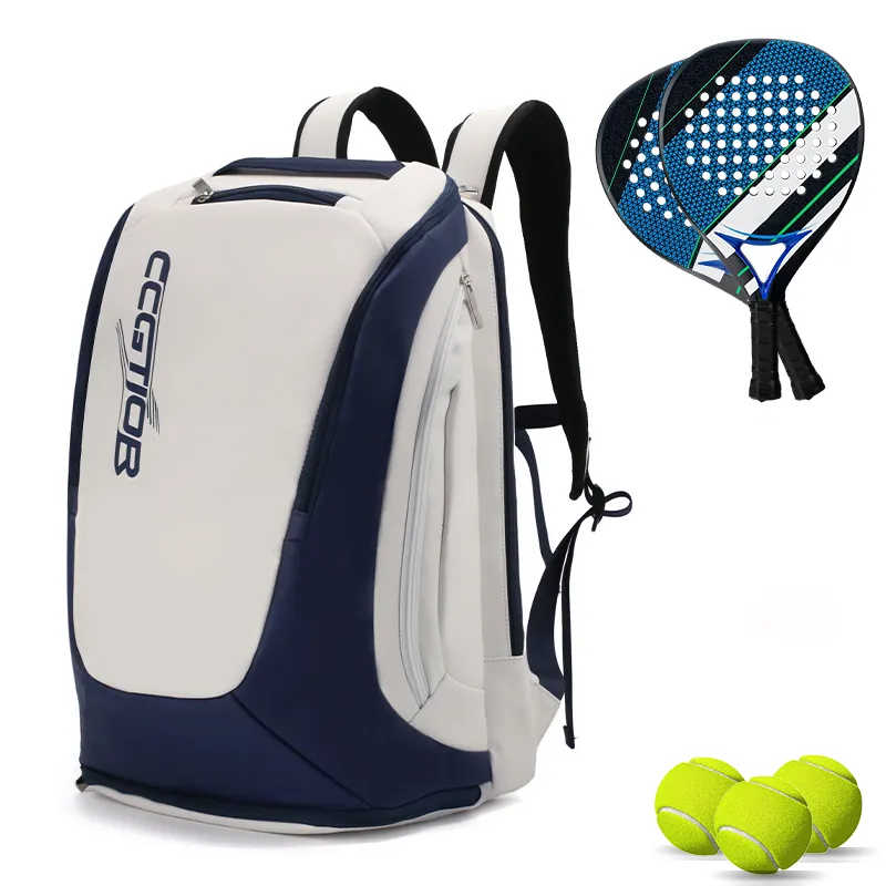Bolsa de deporte de gran capacidad resistente al agua de alta calidad para palas de tenis y pickleball con bolsillo para zapatos
