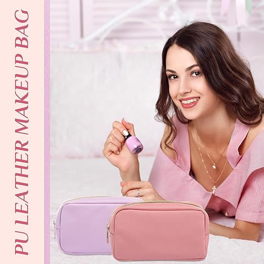 Lona de promoción de moda, organizador de lápices labiales grandes de belleza femenina, etiqueta privada, bolsa de viaje de cosméticos para mujeres, cuero PU