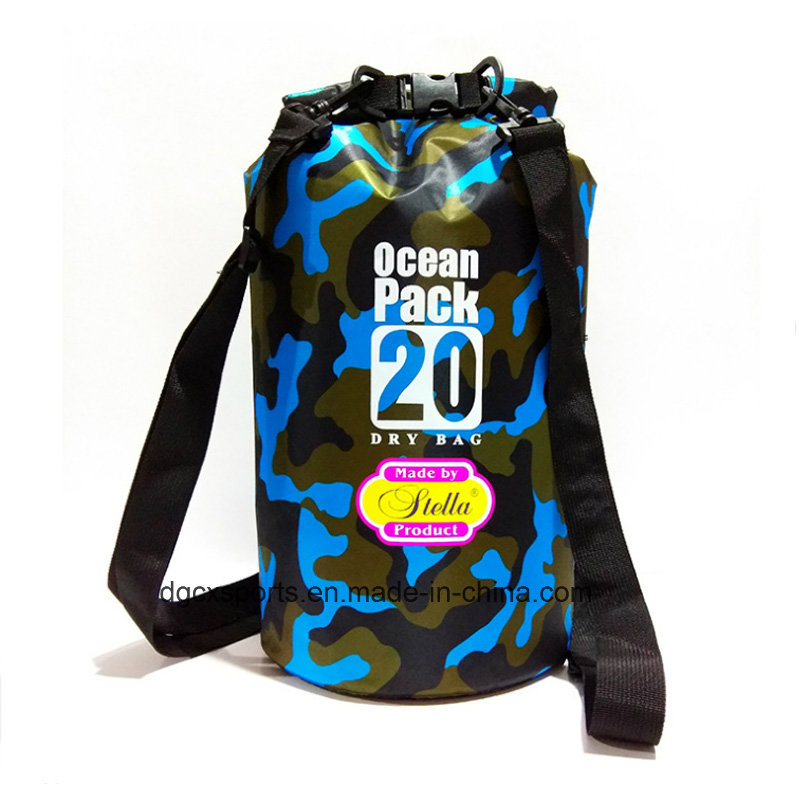 Mochila impermeable flotante de PVC para deportes al aire libre, saco seco impermeable, bolsa de duffel ligera para senderismo, bolsa seca para deportes acuáticos