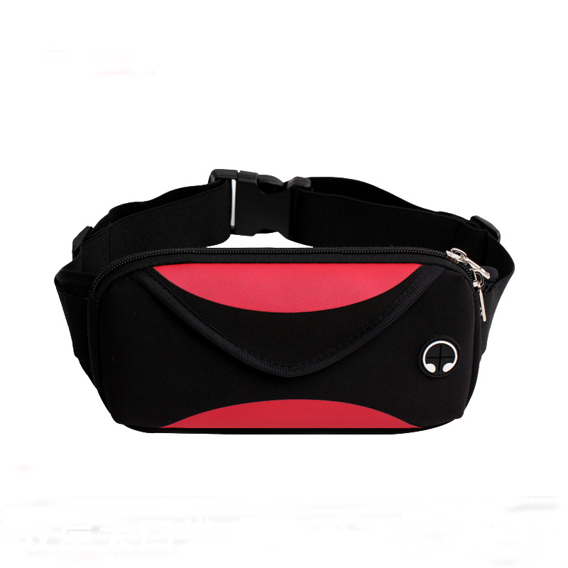 Cinturón de running ajustable de neopreno impermeable con malla de panal, bolsa de cintura multicolor