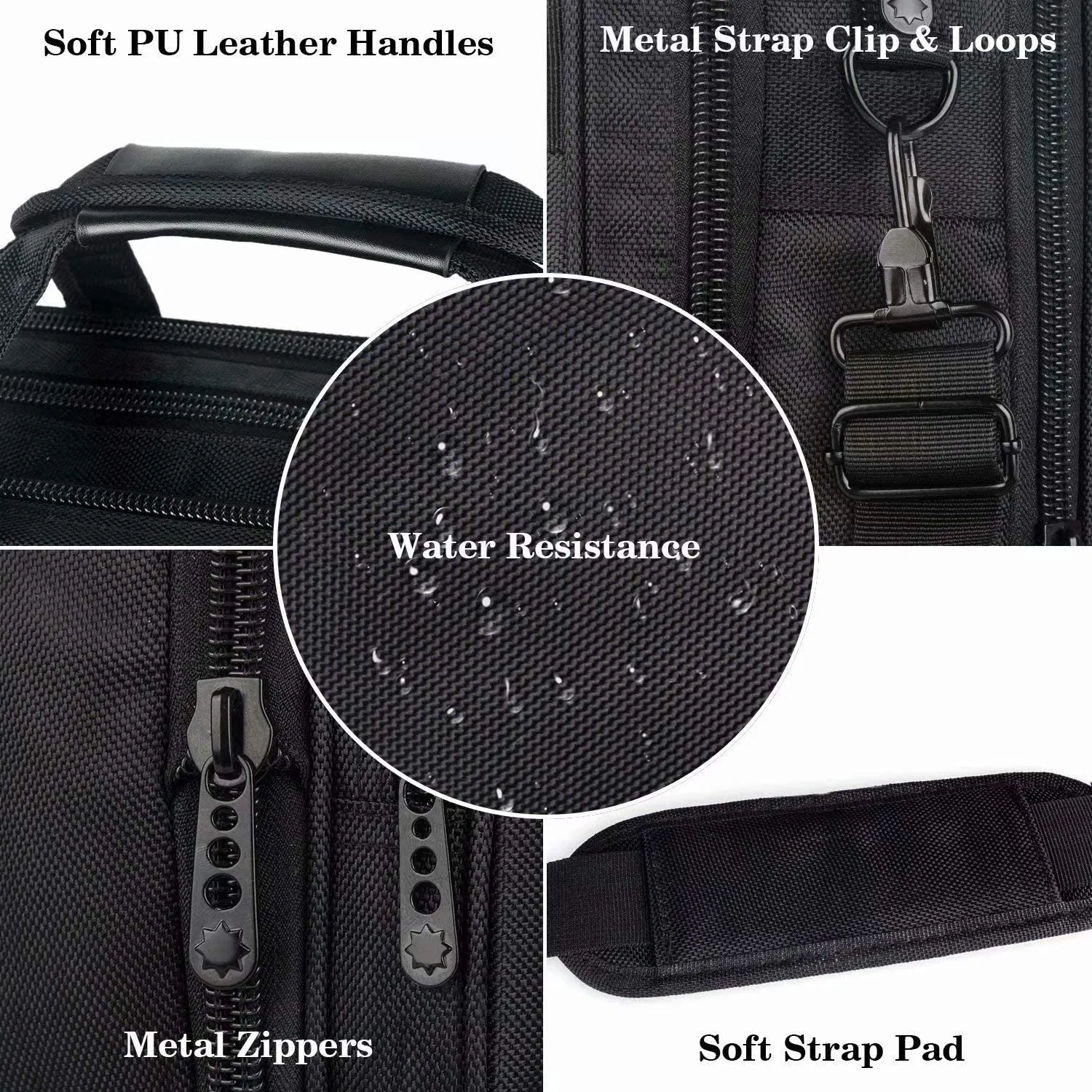 Maletín de Viaje Impermeable para Portátil 17 Pulgadas Bolsa de Mensajero para Computadora con Asa de Hombro