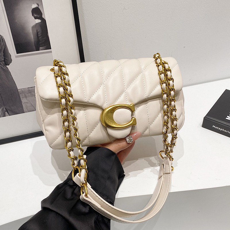 Marca de lujo 2026 Bolsos de cadena pequeños acolchados para mujer de alta calidad, bolso cruzado de un solo hombro