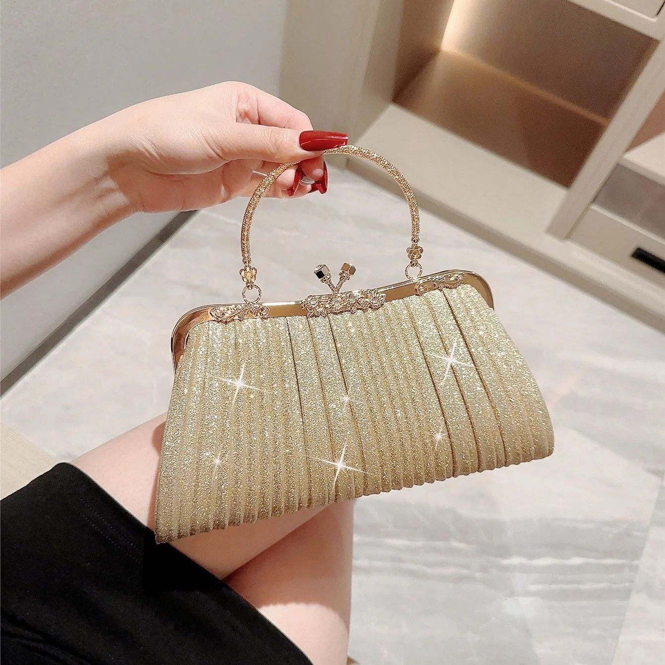 Bolso de mano de cadena para cena de mujeres, bolso de boda, bolso de noche para fiestas, bolso para damas