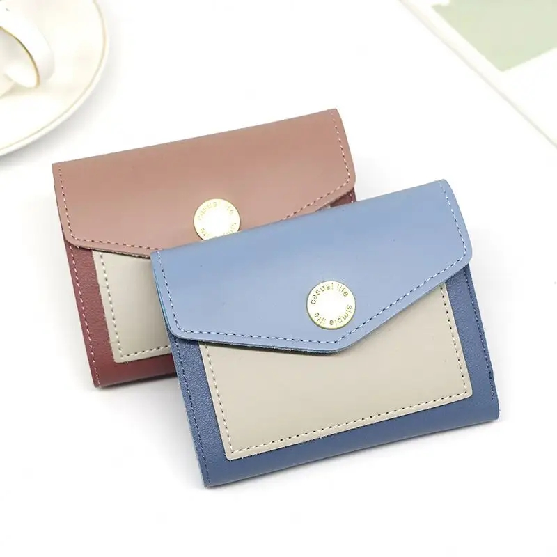 2023 Nueva Moda Linda Cartera de Monedas de Cuero PU para Mujeres, Soporte de Tarjetas para Estudiantes, Monedero para Damas