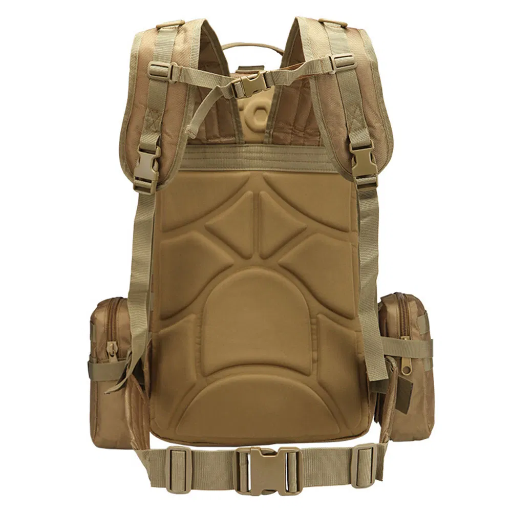 Bolsa Táctica Exterior para Escalada Doble Hombro Multi Funcional Mochila de Senderismo Camping Combinación 45L