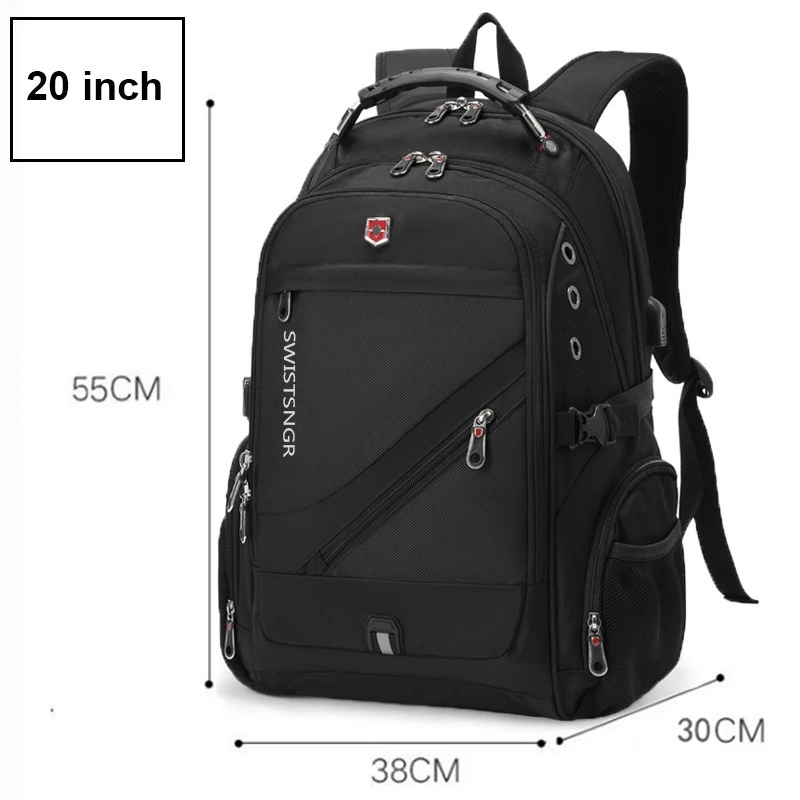 2024 Mochila impermeable de 17/20 pulgadas para portátiles Mochila de viaje para aviones para hombre Mochila Oxford para mujer Bolsa de escuela masculina Mochila moderna