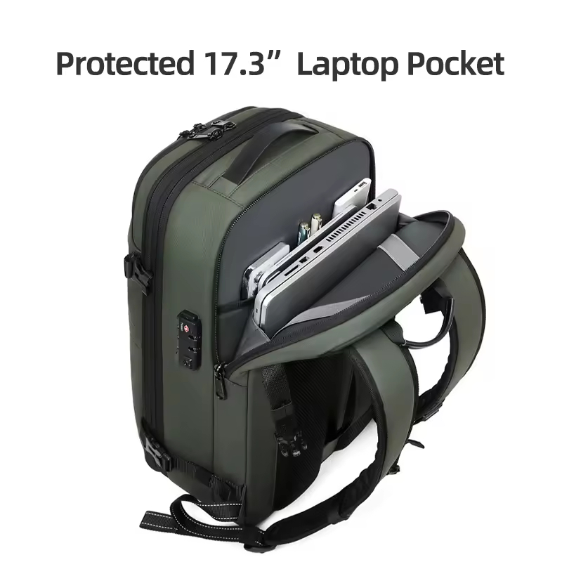 Mochila de compresión para portátil, bolsa de viaje al vacío con balanza de mano para maletas