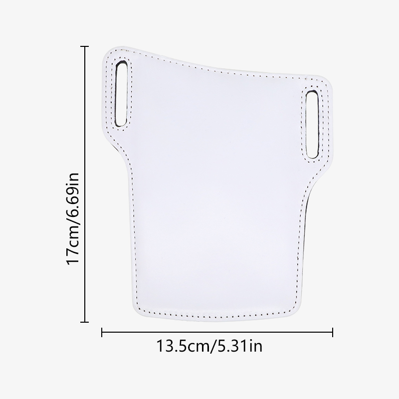 Funda de teléfono de PU de sublimación en blanco con lazos para cinturón, bolsa portátil para la cintura