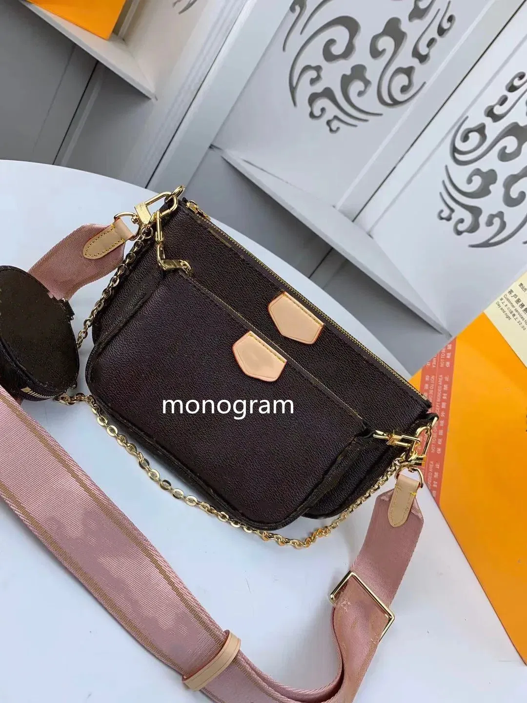 Bienes de lujo Nuevos 3-Piece Conjunto Bolsos de Moda Bolsos para Mujeres Tote Bolso de Hombro Bolsos de Cuero Genuino Bolso Cruzado Bolsa de Estilo de Diseñador