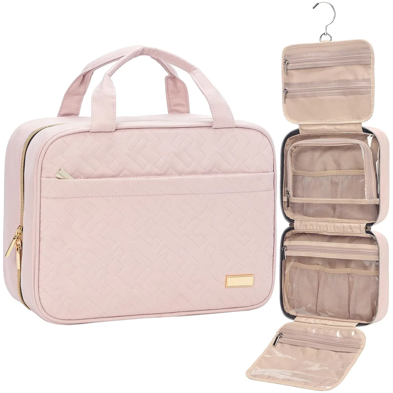 Organizador de belleza colgante impermeable para viajes, bolsa portátil de almacenamiento para baño, maquillaje, artículos de tocador y cosméticos