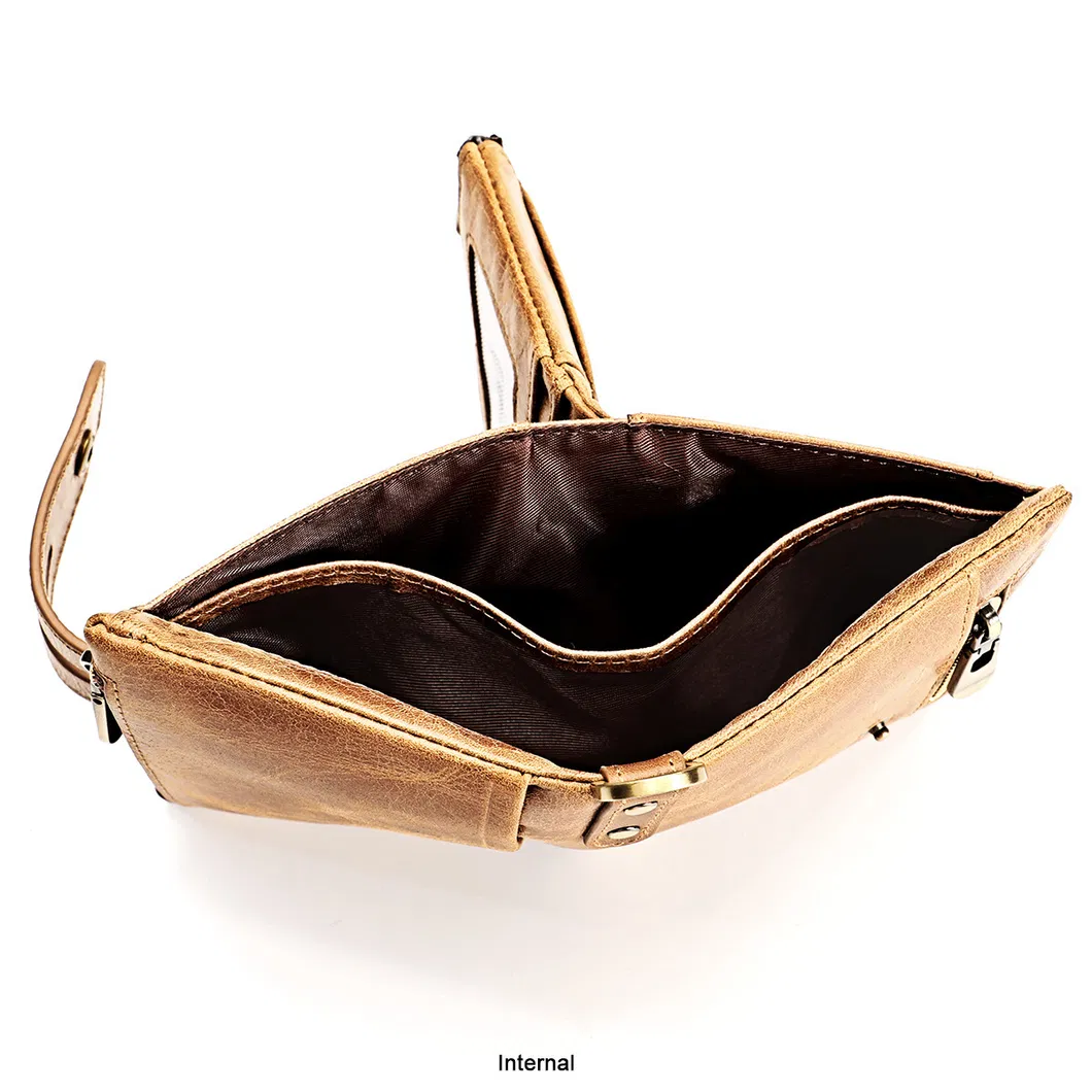 Cartera de cuero genuino