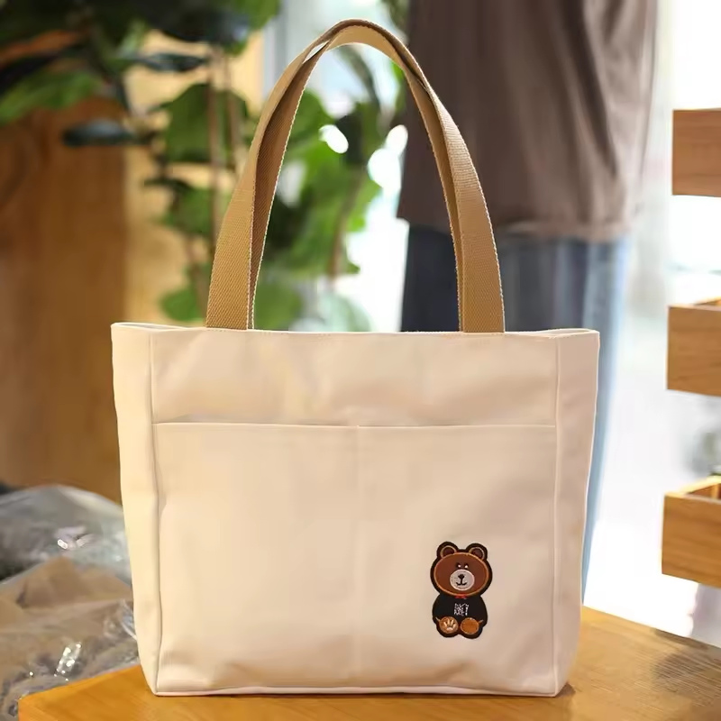 Bolsas de tela de algodón orgánico personalizadas reutilizables con impresión colorida, bolsa de viaje