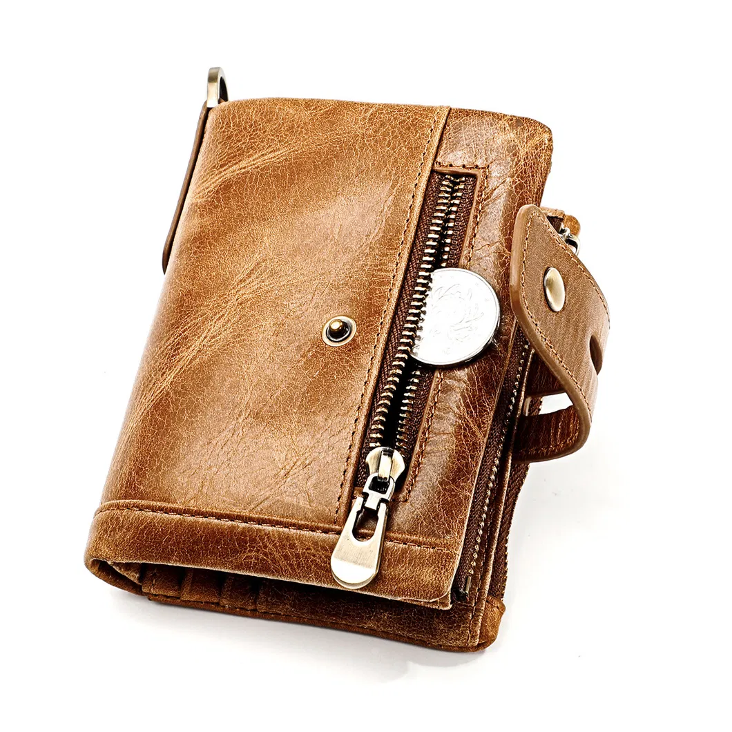 Cartera de cuero genuino