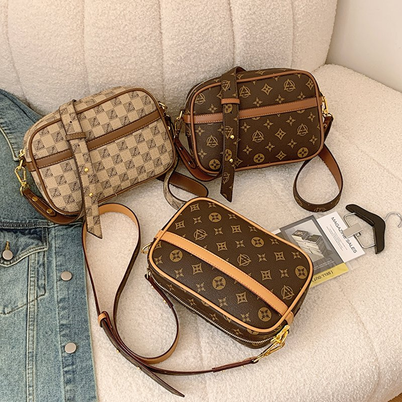 Tienda en línea de réplicas bolsa de hombro de cuero PU con logo de Louis, bolso de mano de moda, mensajero para damas, bolsos de diseñador