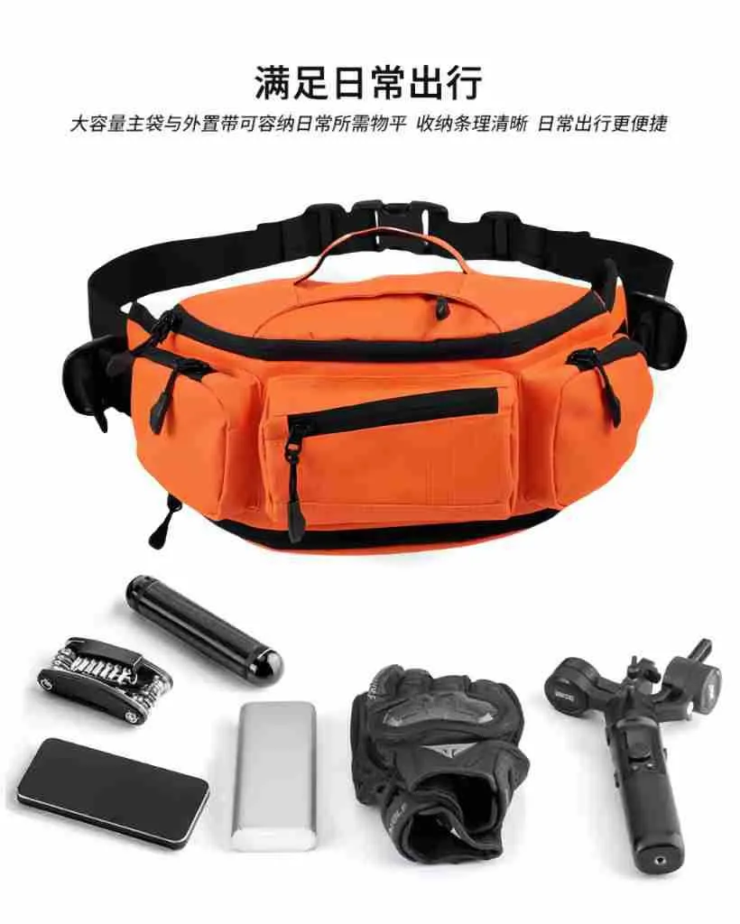 Nueva bolsa de cintura impermeable para ciclistas con gran capacidad