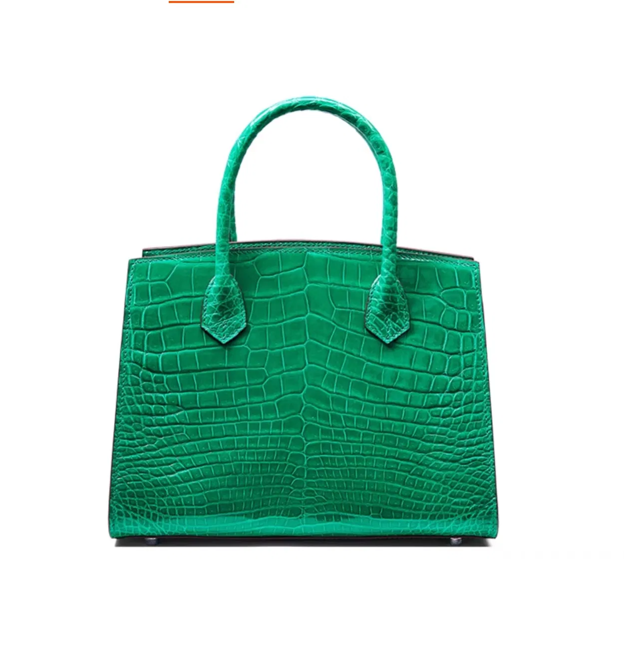 Bolso de mano de lujo personalizado para mujer, diseñado como tote, de cuero PU con estampado de cocodrilo, con asas superiores dobles