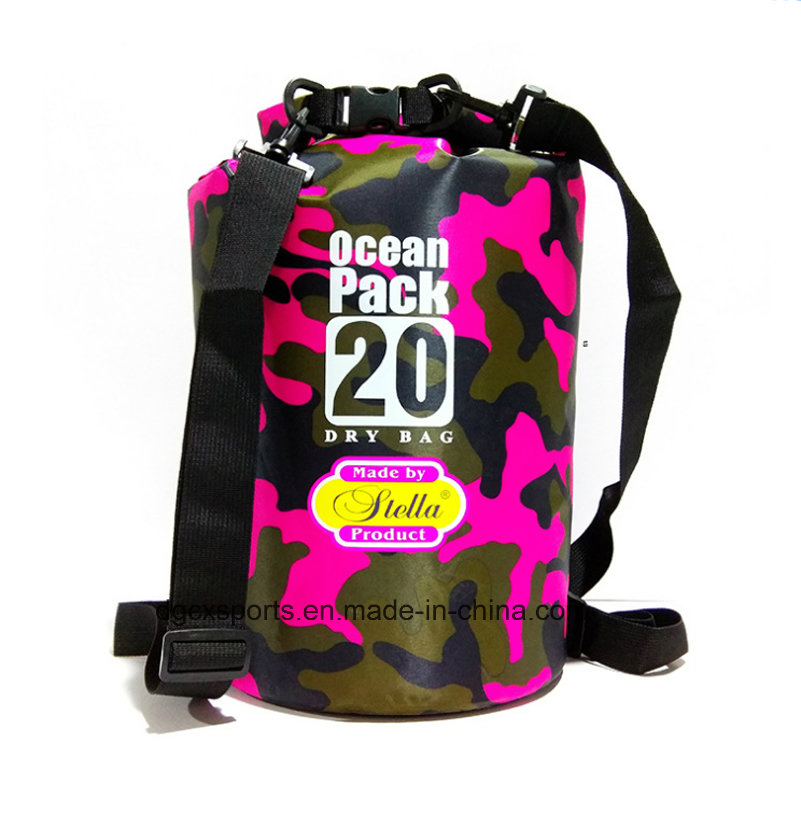 Mochila impermeable flotante de PVC para deportes al aire libre, saco seco impermeable, bolsa de duffel ligera para senderismo, bolsa seca para deportes acuáticos