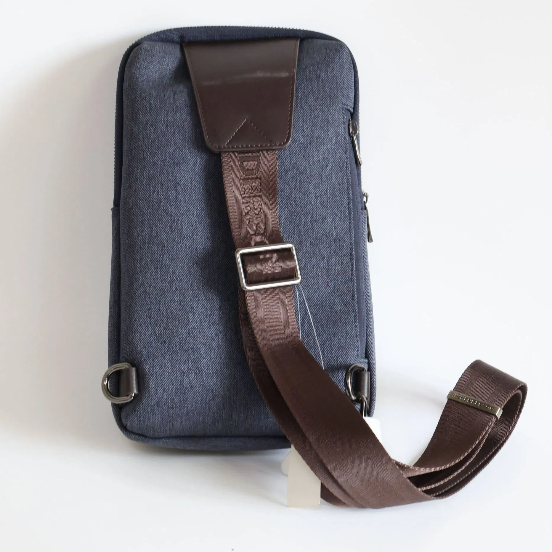 Mochila de negocios de alta calidad para hombres, bolso cruzado de cuero PU, bandolera de un hombro