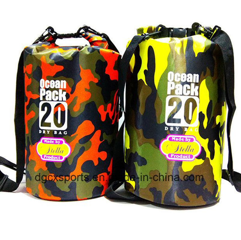 Mochila impermeable flotante de PVC para deportes al aire libre, saco seco impermeable, bolsa de duffel ligera para senderismo, bolsa seca para deportes acuáticos
